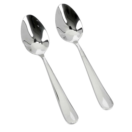 Royalford RF8664 Stainless Steel Dessert Spoon Set of 2 with Mirror Finish | High Grade Rust and  Stain Resistant Ergonomic Cutlery | Perfect for Desserts & Daily Use