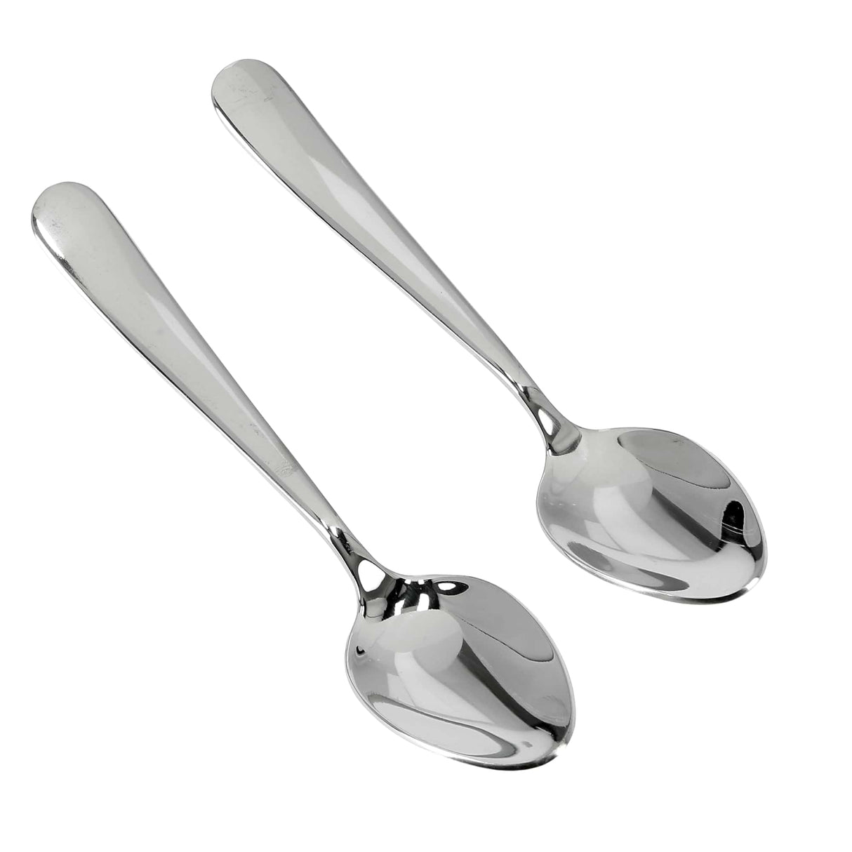 Royalford RF8664 Stainless Steel Dessert Spoon Set of 2 with Mirror Finish | High Grade Rust and  Stain Resistant Ergonomic Cutlery | Perfect for Desserts & Daily Use