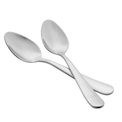 Royalford RF8665 Stainless Steel Dinner Spoon Set of 2 with Mirror Finish | High Grade Rust and  Stain Resistant Ergonomic Cutlery | Perfect for Daily Dining Use