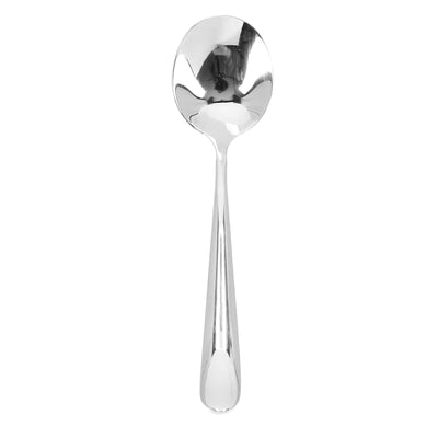 Royalford RF8666 Stainless Steel Soup Spoon Set | 2 Pcs with Mirror Finish| Dishwasher Safe| Ergonomic Handle Design for Home, Hotel, Restaurant, Café & Daily Table Use