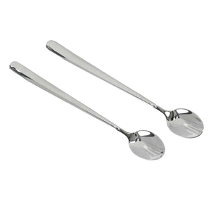 Royalford RF8667 Stainless Steel Ice Cream Spoon Set |  2 Pcs Mirror Finish Dishwasher Safe Dessert Spoons | High Grade Steel Ergonomic Design | Stain Resistant Cutlery