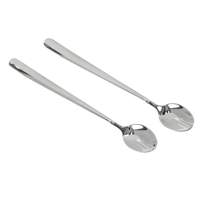 Royalford RF8667 Stainless Steel Ice Cream Spoon Set |  2 Pcs Mirror Finish Dishwasher Safe Dessert Spoons | High Grade Steel Ergonomic Design | Stain Resistant Cutlery