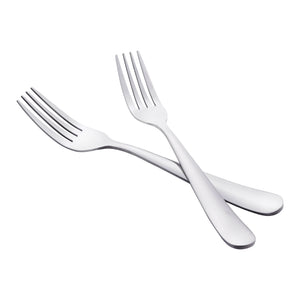 Royalford RF8670 Stainless Steel Dinner Fork Set | 2 Pcs Mirror Finish Dishwasher Safe Table Forks | High Grade Steel Ergonomic Design | Stain Resistant Cutlery