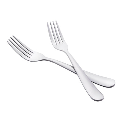 Royalford RF8670 Stainless Steel Dinner Fork Set | 2 Pcs Mirror Finish Dishwasher Safe Table Forks | High Grade Steel Ergonomic Design | Stain Resistant Cutlery