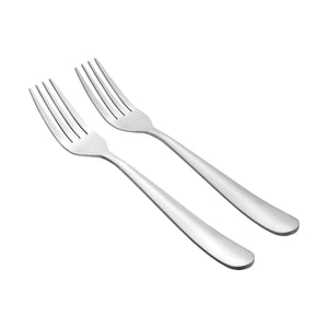 Royalford RF8670 Stainless Steel Dinner Fork Set | 2 Pcs Mirror Finish Dishwasher Safe Table Forks | High Grade Steel Ergonomic Design | Stain Resistant Cutlery