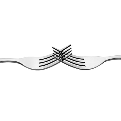 Royalford RF8670 Stainless Steel Dinner Fork Set | 2 Pcs Mirror Finish Dishwasher Safe Table Forks | High Grade Steel Ergonomic Design | Stain Resistant Cutlery