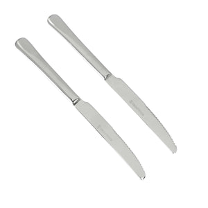 Royalford RF8672 Stainless Steel Dinner Knife Set | 2 Pcs Mirror Finish Dishwasher Safe Table Knives | High Grade Steel Ergonomic Design | Durable Stain Resistant Cutlery