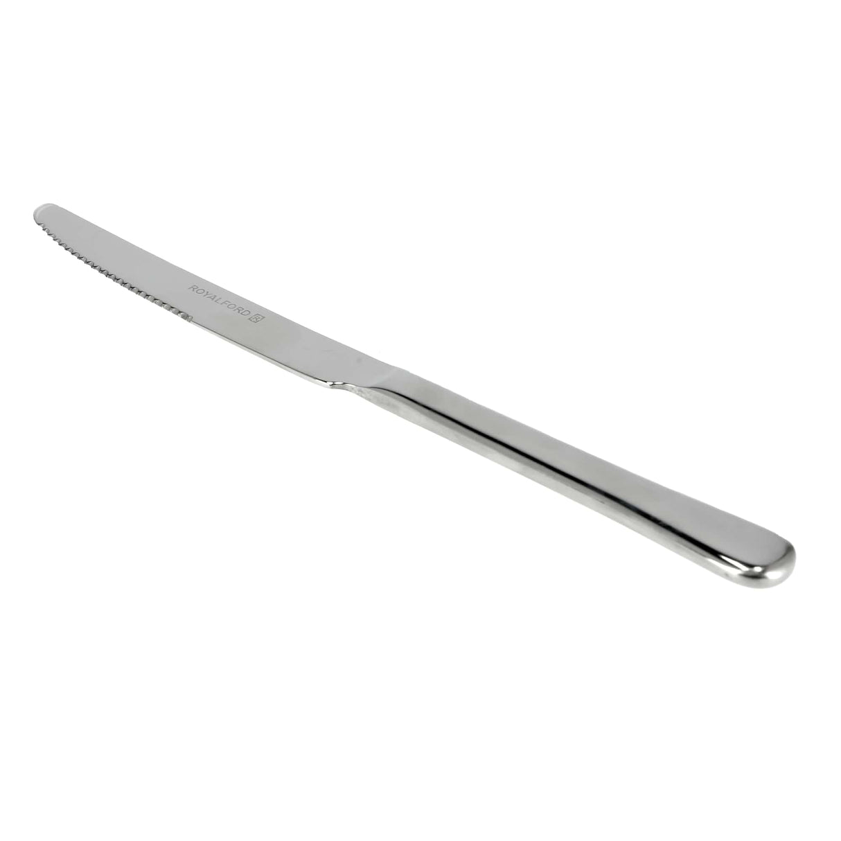 Royalford RF8672 Stainless Steel Dinner Knife Set | 2 Pcs Mirror Finish Dishwasher Safe Table Knives | High Grade Steel Ergonomic Design | Durable Stain Resistant Cutlery