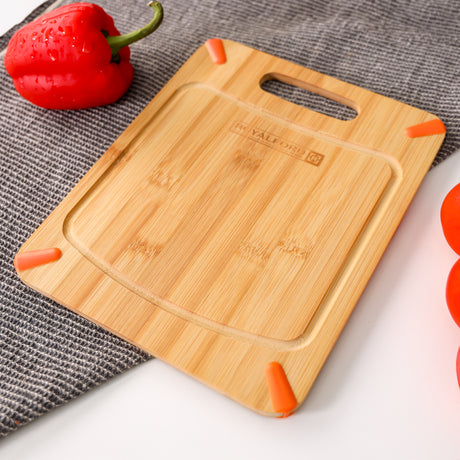 Royalford RF8685 Carbonized Bamboo Cutting Board | 25×20cm Size | Organic Hygienic Kitchen Chopping Board | Knife Friendly Eco Friendly Lightweight Food Preparation Board