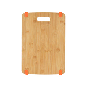 Royalford RF8686 Bamboo Cutting Board | Organic Eco-Friendly Kitchen Chopping Board | Anti-Slip Corners | Built-In Handle & Durable Natural Bamboo for Daily Use