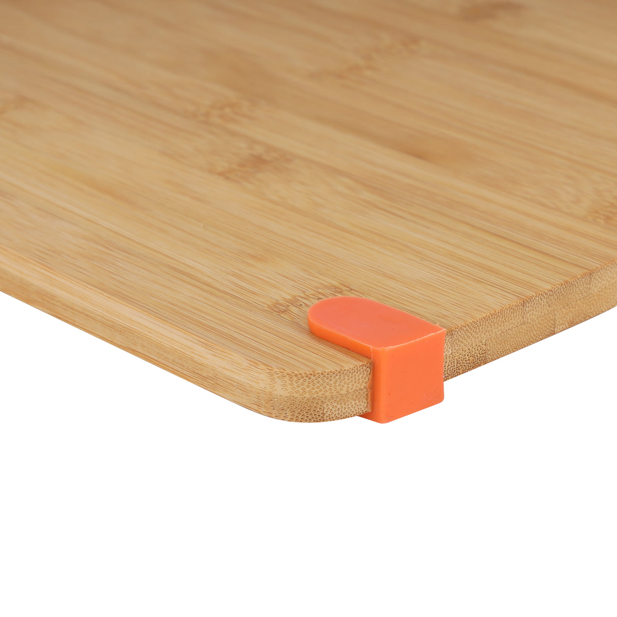 Royalford RF8686 Bamboo Cutting Board | Organic Eco-Friendly Kitchen Chopping Board | Anti-Slip Corners | Built-In Handle & Durable Natural Bamboo for Daily Use