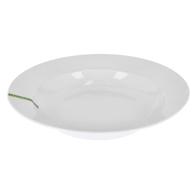 Royalford RF8761 8 Inch Porcelain Round Deep Plate | Classic White Deep Plate for Curries, Pasta, Rice Dishes, Noodles & Daily Dining Use at Home or Restaurants