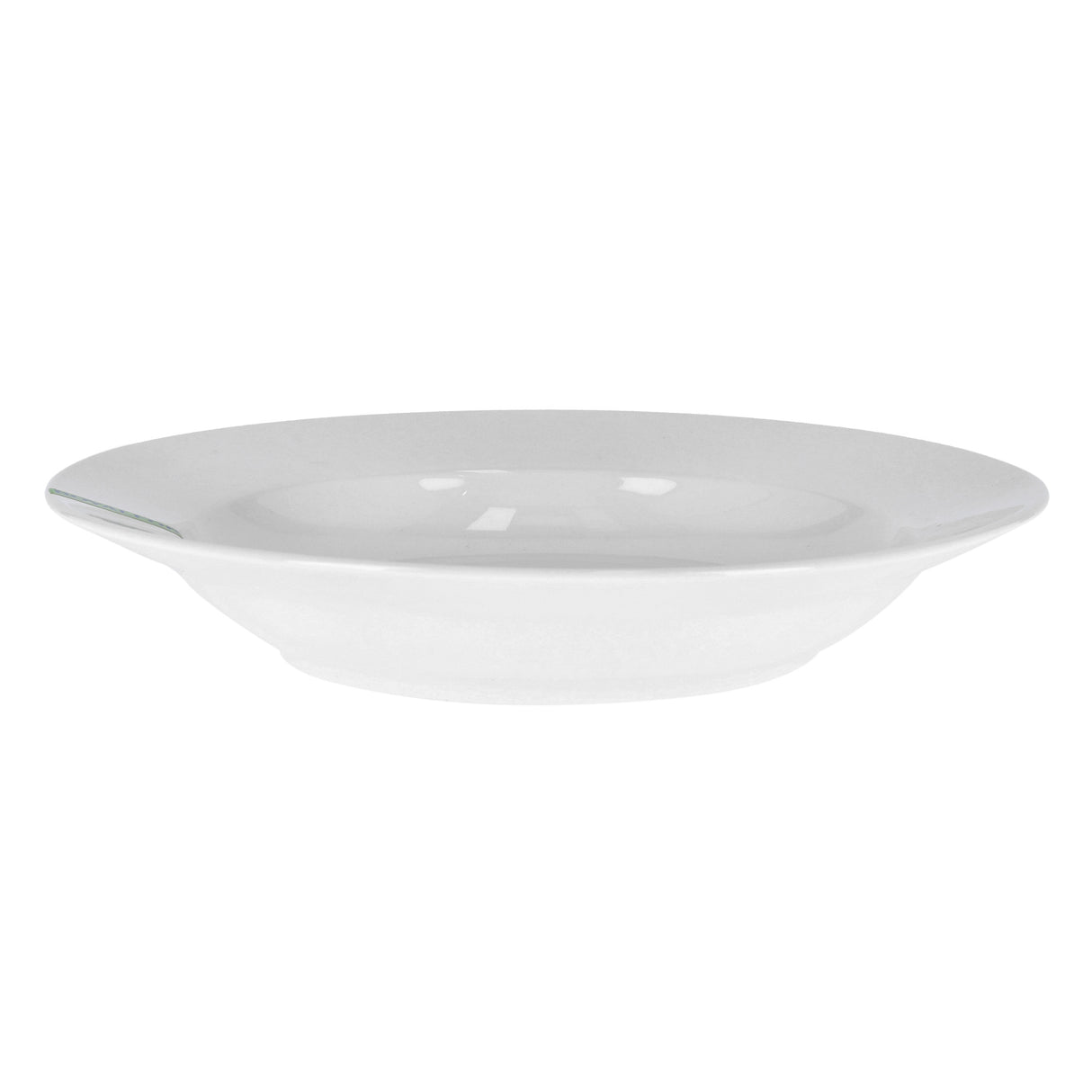 Royalford RF8761 8 Inch Porcelain Round Deep Plate | Classic White Deep Plate for Curries, Pasta, Rice Dishes, Noodles & Daily Dining Use at Home or Restaurants
