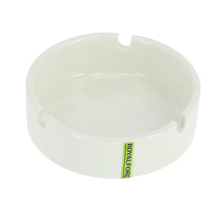 Royalford RF8771 Porcelain Ash Tray | 3.5 Inch Elegant White Ashtray for Home, Hotel, Café & Office Use | Premium Glazed Finish | Durable Heat Resistant Design