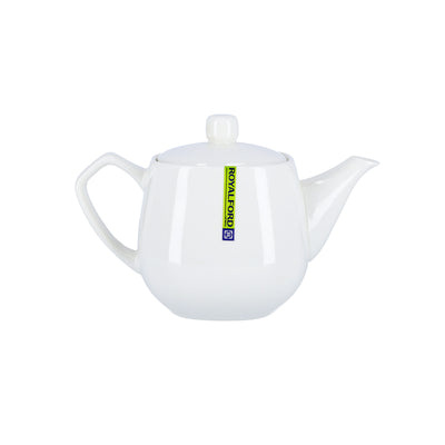 Royalford RF8775 Porcelain Tea Pot | 830ml Elegant White Tea Server with Lid for Home & Hotel Use | Premium Glazed Finish | Comfortable Handle | Drip Free Spout Design