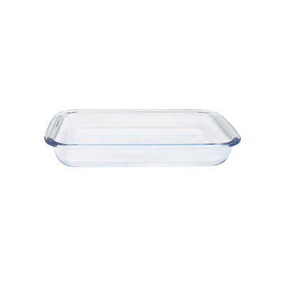 Royalford RF8802 Borosilicate Glass Baking Tray Set | 3PCS Rectangular Bakeware | Oven Safe | Durable Microwave, Freezer and  Dishwasher Safe Cooking Serving Trays