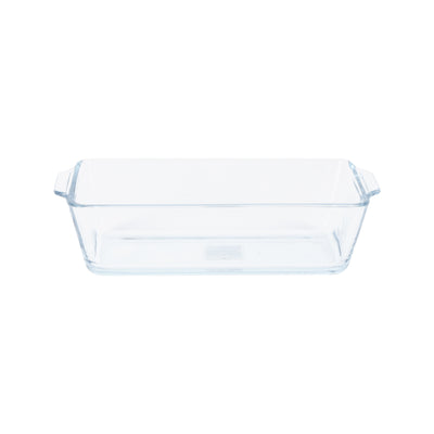 Royalford RF8808 800ml Borosilicate Glass Loaf Dish | Rectangular Oven Safe Baking Dish for Bread, Cake, Meatloaf | Microwave, Freezer, Dishwasher Safe & Home Baking Use