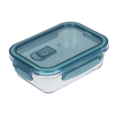 Royalford RF8811 Glass Food Container 640ml | Heat Resistant Borosilicate Glass Storage Box | Airtight Leak Proof Lid | For Meal Preparation, Lunch Storage & Home Use