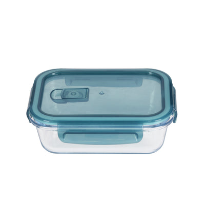 Royalford RF8811 Glass Food Container 640ml | Heat Resistant Borosilicate Glass Storage Box | Airtight Leak Proof Lid | For Meal Preparation, Lunch Storage & Home Use