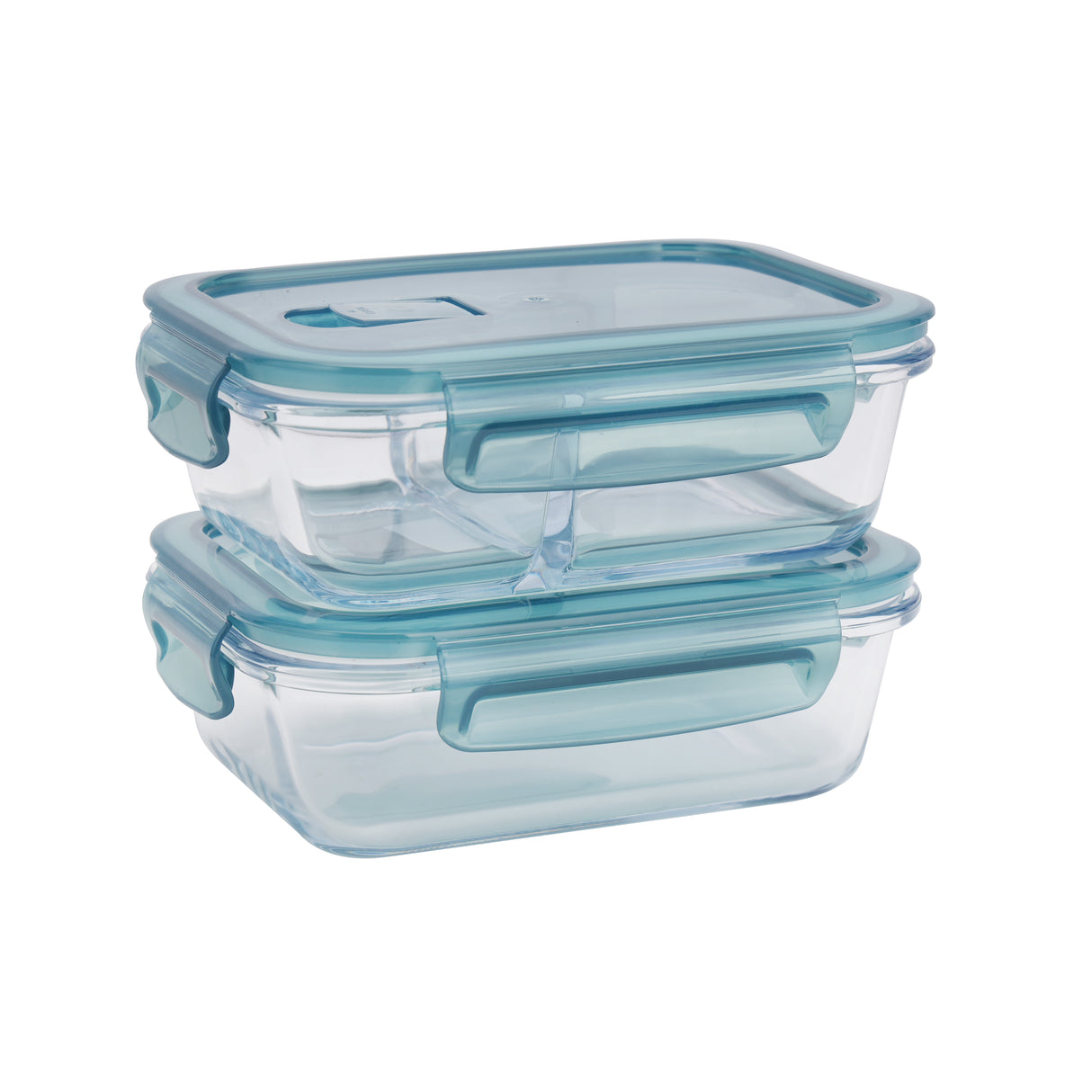 Royalford RF8814 Airtight Borosilicate Glass Container Set |  2PCS 600ml Oven Safe up to 400°C |  Microwave, Freezer & Dishwasher Safe |  Leakproof Eco Friendly Design