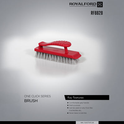 Royalford RF8828 One Click Series Cleaning Brush|  Multi-Purpose Scratch-Free Floor Cleaning Brush |  Grip Handle| Soft Durable Bristles Safe for Marble & Tiles Floors