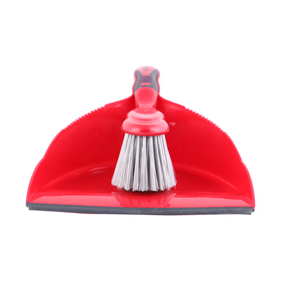 Royalford RF8829 One Click Series Dustpan & Brush| Multi-Purpose Easy Cleaning Set for Home & Office Use| Grip Handle| Durable Bristles| Suitable for Marble, Tiles Floors