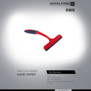 Royalford RF8836 Hand Wiper | One Click Series Window & Floor Cleaning Wiper | Comfortable Handle for Easy Cleaning on Glass, Tiles, Mirrors, Car Glass, Home & Office Use