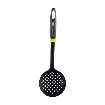 Royalford RF8907 Nylon Skimmer |  Ergonomic ABS Handle | Heat Resistant Dishwasher Safe Skimmer for Frying, Straining, Lifting Food and Everyday Non Stick Cookware Use