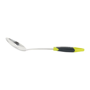 Royalford RF8912 Stainless Steel Slotted Spoon | Ergonomic ABS Handle | Durable Dishwasher Safe Cooking Spoon for Frying, Draining, Serving and Everyday Kitchen Use