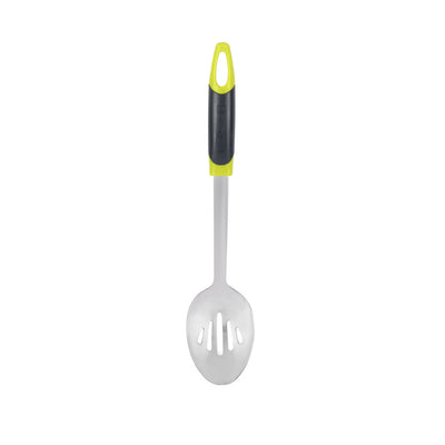Royalford RF8912 Stainless Steel Slotted Spoon | Ergonomic ABS Handle | Durable Dishwasher Safe Cooking Spoon for Frying, Draining, Serving and Everyday Kitchen Use