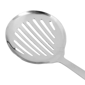 Royalford RF8913 Stainless Steel Skimmer | Ergonomic ABS Handle | Durable Design | Dishwasher Safe Slotted Spoon for Frying, Straining, Draining & Everyday Cooking Use