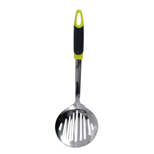Royalford RF8913 Stainless Steel Skimmer | Ergonomic ABS Handle | Durable Design | Dishwasher Safe Slotted Spoon for Frying, Straining, Draining & Everyday Cooking Use