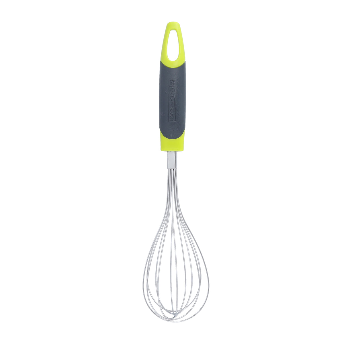 Royalford RF8918 Stainless Steel Whisk | Ergonomic ABS Handle| Durable Rust Resistant Wires | Non Slip Grip | Easy Manual Mixing & Beating Tool for Eggs, Batter Etc