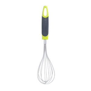 Royalford RF8918 Stainless Steel Whisk | Ergonomic ABS Handle| Durable Rust Resistant Wires | Non Slip Grip | Easy Manual Mixing & Beating Tool for Eggs, Batter Etc