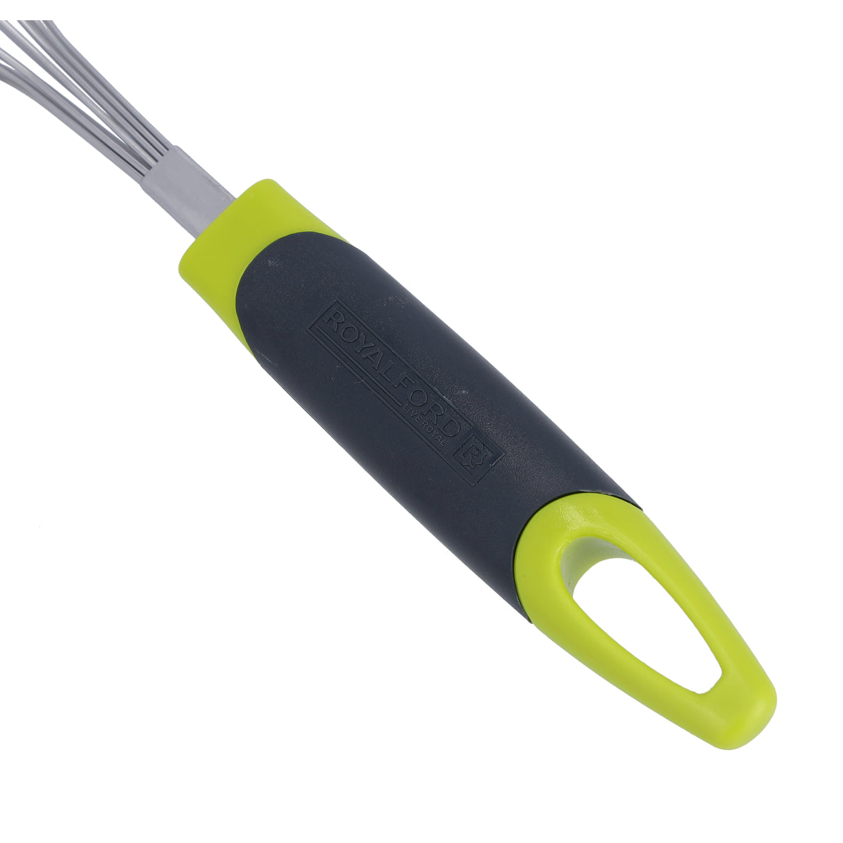 Royalford RF8918 Stainless Steel Whisk | Ergonomic ABS Handle| Durable Rust Resistant Wires | Non Slip Grip | Easy Manual Mixing & Beating Tool for Eggs, Batter Etc