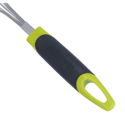 Royalford RF8918 Stainless Steel Whisk | Ergonomic ABS Handle| Durable Rust Resistant Wires | Non Slip Grip | Easy Manual Mixing & Beating Tool for Eggs, Batter Etc