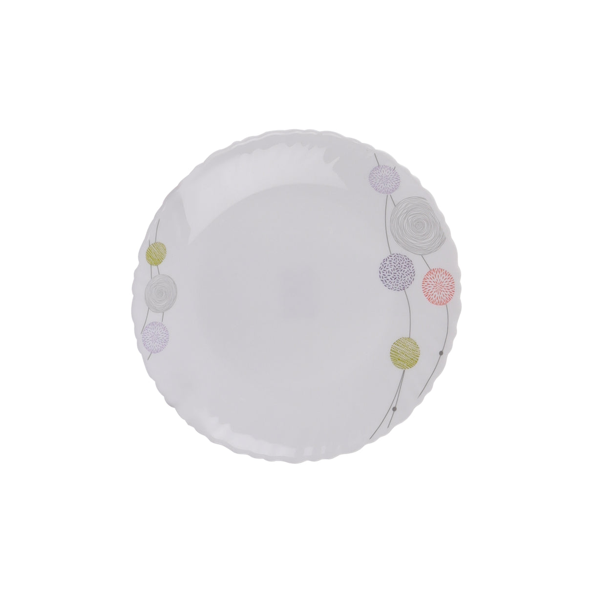 Royalford RF8984 Opalware Dinner Set 34Pcs | Elegant Floral Design Dining Collection | Lightweight| Chip-Resistant Opal Glass Plates & Bowls |Freezer-Safe Tableware Set