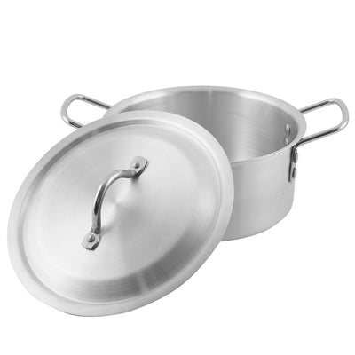 Royalford RF8994 5-Piece Lightweight Aluminium Casserole Pot Set with Lids & Handles | Food-Grade Virgin Aluminium | Lightweight construction | Durable aluminium body