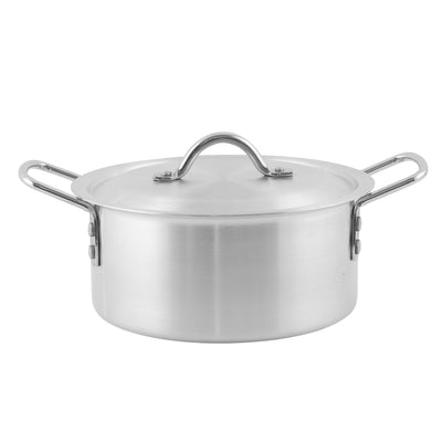 Royalford RF8994 5-Piece Lightweight Aluminium Casserole Pot Set with Lids & Handles | Food-Grade Virgin Aluminium | Lightweight construction | Durable aluminium body