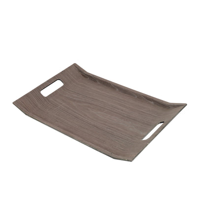 Royalford RF9222 Wooden Finish Serving Tray 46 × 31cm | Rectangular Serving & Display  |Tray with Handles | Elegant Wooden Finish |Integrated Carry Handles |Easy to Clean