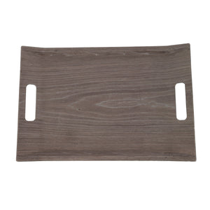 Royalford RF9222 Wooden Finish Serving Tray 46 × 31cm | Rectangular Serving & Display  |Tray with Handles | Elegant Wooden Finish |Integrated Carry Handles |Easy to Clean