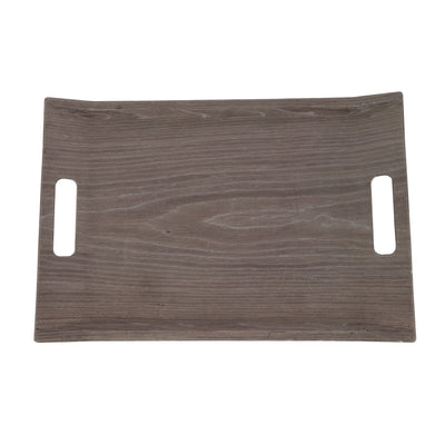 Royalford RF9222 Wooden Finish Serving Tray 46 × 31cm | Rectangular Serving & Display  |Tray with Handles | Elegant Wooden Finish |Integrated Carry Handles |Easy to Clean
