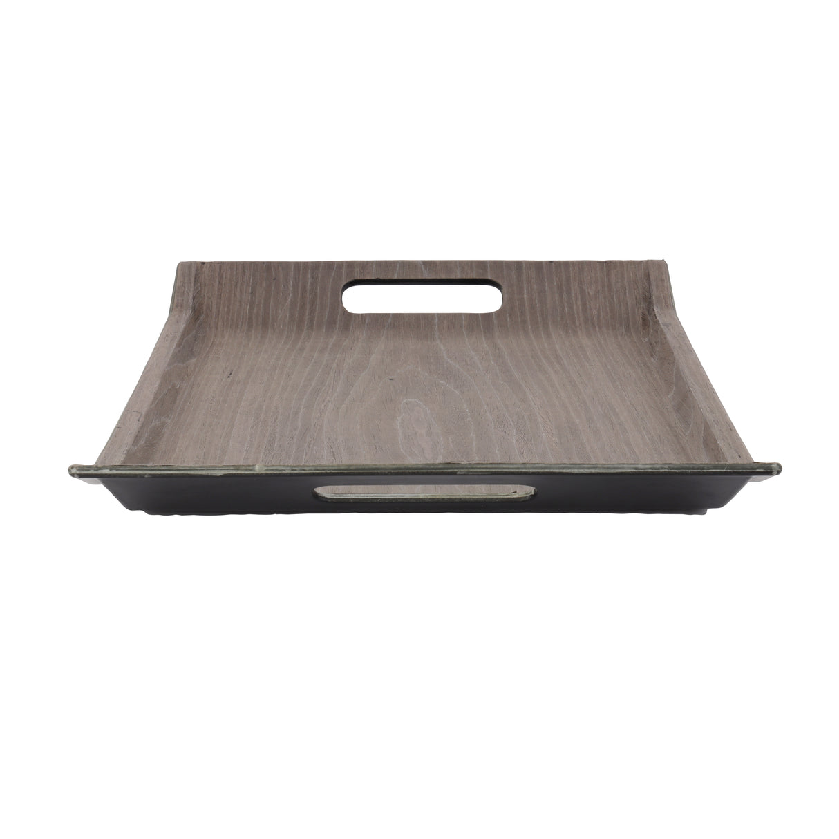 Royalford RF9222 Wooden Finish Serving Tray 46 × 31cm | Rectangular Serving & Display  |Tray with Handles | Elegant Wooden Finish |Integrated Carry Handles |Easy to Clean