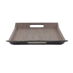 Royalford RF9222 Wooden Finish Serving Tray 46 × 31cm | Rectangular Serving & Display  |Tray with Handles | Elegant Wooden Finish |Integrated Carry Handles |Easy to Clean