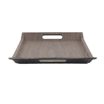 Royalford RF9222 Wooden Finish Serving Tray 46 × 31cm | Rectangular Serving & Display  |Tray with Handles | Elegant Wooden Finish |Integrated Carry Handles |Easy to Clean