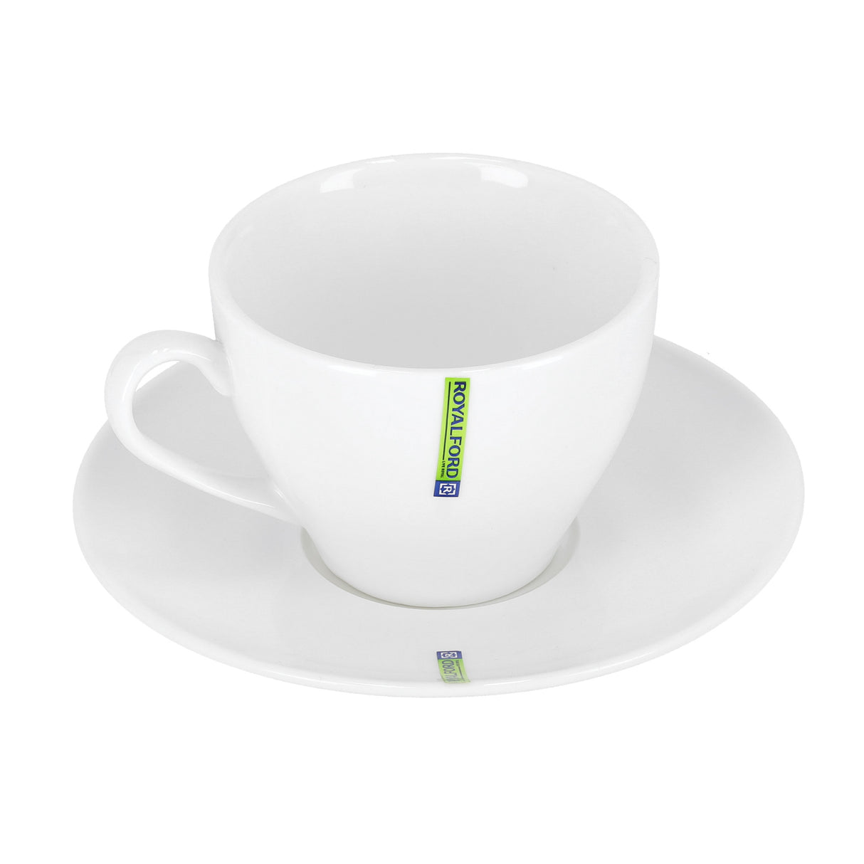 Royalford RF9258 Magnesia Cup & Saucer |  2PCS Porcelain Tea Coffee Set |  Smooth Glossy Finish |  Non Toxic Food Safe |  Durable Design for Home, Office &  Café Use