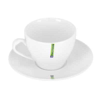 Royalford RF9258 Magnesia Cup & Saucer |  2PCS Porcelain Tea Coffee Set |  Smooth Glossy Finish |  Non Toxic Food Safe |  Durable Design for Home, Office &  Café Use