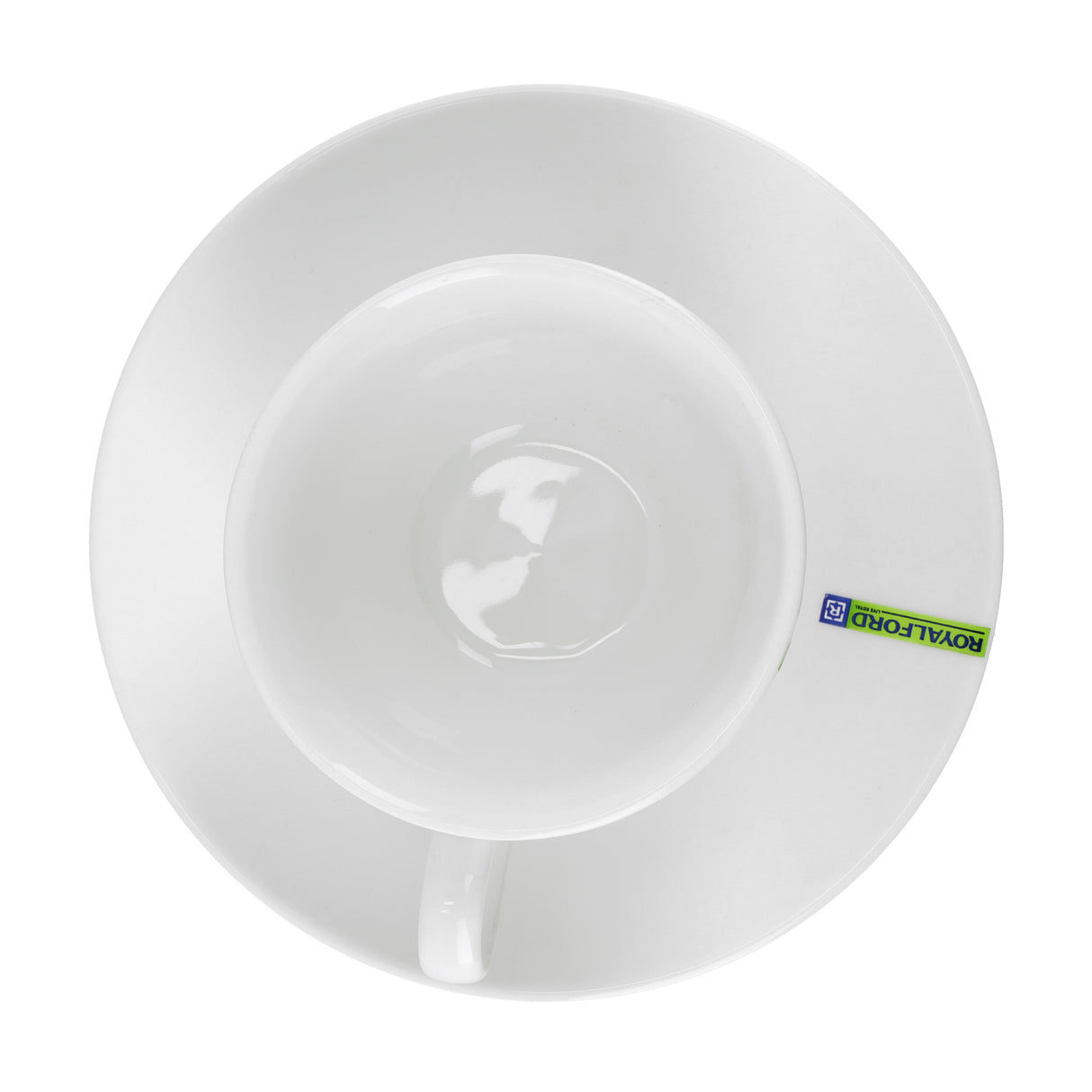 Royalford RF9258 Magnesia Cup & Saucer |  2PCS Porcelain Tea Coffee Set |  Smooth Glossy Finish |  Non Toxic Food Safe |  Durable Design for Home, Office &  Café Use