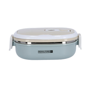 Royalford RF9268 Single Layer Lunch Box 900ml | Vacuum Insulated Stainless Steel Container | Leak Proof Easy Lock System | Perfect for Office, School, Travel & Daily Use
