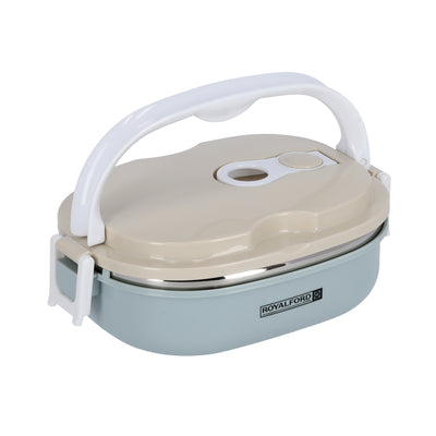 Royalford RF9268 Single Layer Lunch Box 900ml | Vacuum Insulated Stainless Steel Container | Leak Proof Easy Lock System | Perfect for Office, School, Travel & Daily Use